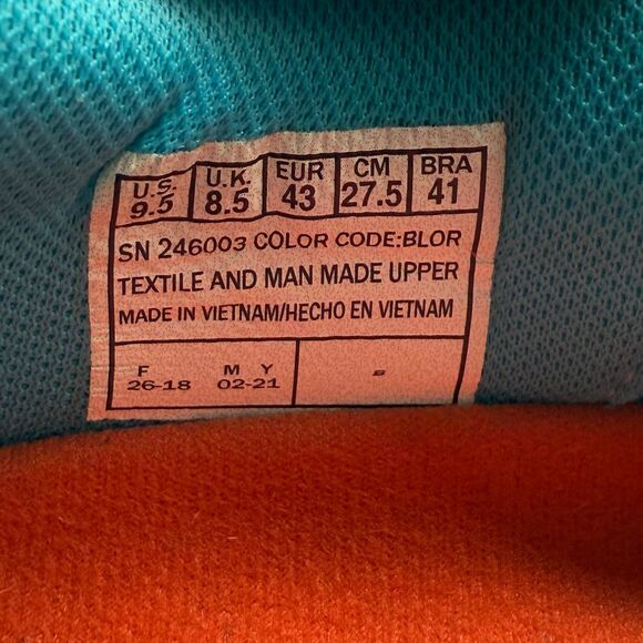 Skechers - Men's Go Run Maxroad 5 Blue/Orange Sz 9.5 - Picture 7 of 10